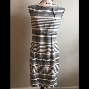 Calvin Klein Work Dress - Grey Pinstripe